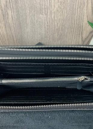 Мужской черный стильный большой клатч барсетка портмоне в коробке портмоне8 фото