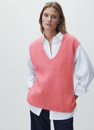 Жилетка оверсайз з альпакою