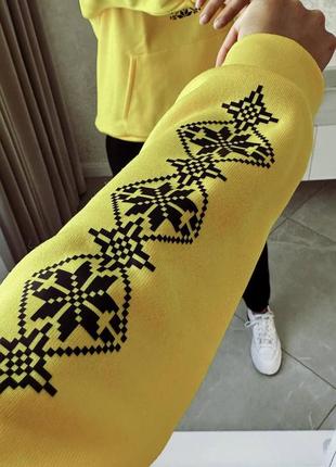 Утепленная кофта на флисе с патриотическим принтом