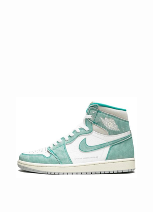 Хайтоп кроссовки nike air jordan 1r turbo green - разбруждающий.1 фото