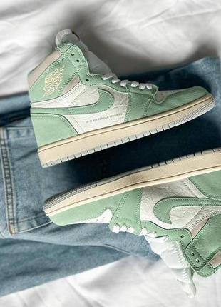 Хайтоп кроссовки nike air jordan 1r turbo green - разбруждающий.5 фото