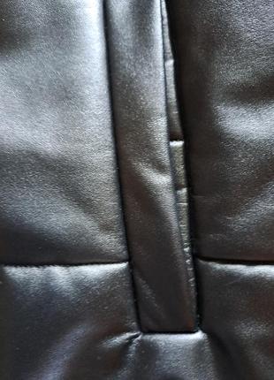 Шикарная обьемная  куртка/ пуховик из эко кожи8 фото