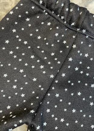 🔥 новые утепленные лосины 18-24 86-92 темно синие звездочки турция теплые брюки штанишки с начесом4 фото