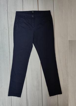Мужские коттоновые стрейчевые брюки чинос слаксы темно-синего кольра s oliver black label