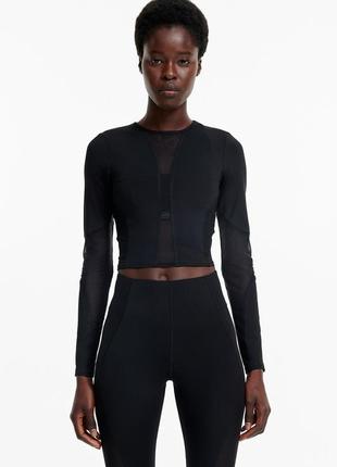 Спортивный топ лонгслив с сеточкой h&m drymove 1199963001