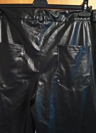 Модные штаны с карманами эко кожа. размер 14-168 фото