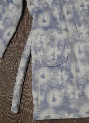 Брендовий красивий махровий теплий халат frozen  на 5- 6 років від marks & spencer7 фото