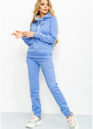 Спорт костюм жіночий на флісі, колір темно-блакитний, 102r016-1