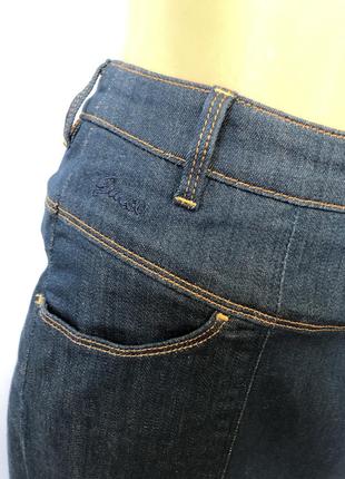 Винтаж узкая юбка джинс стрейч карандаш даш или сер-синяя3 фото