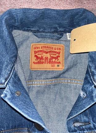 Чоловіча синя джинсова куртка levi's2 фото