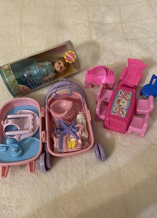 Чемодан - люлька- ванна куколка, себель.  цена за все!