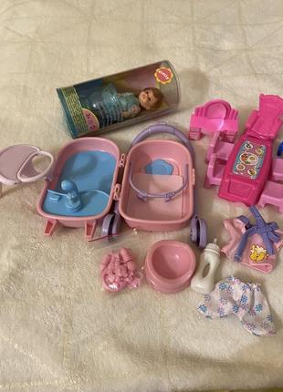 Чемодан - люлька- ванна куколка, себель.  цена за все!6 фото