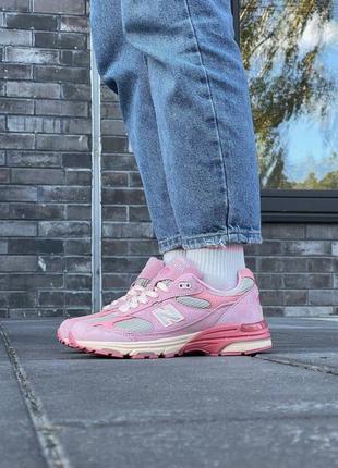 Женские кроссовки new balance 993 pink joe freshgoods performance art powder pink2 фото