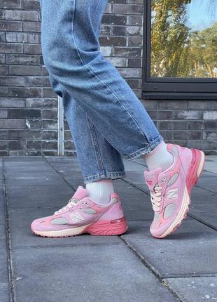 Женские кроссовки new balance 993 pink joe freshgoods performance art powder pink3 фото