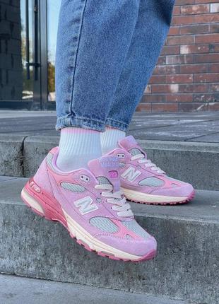 Женские кроссовки new balance 993 pink joe freshgoods performance art powder pink4 фото