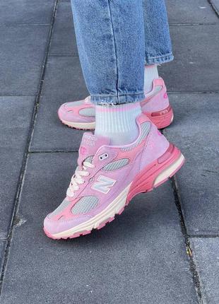 Женские кроссовки new balance 993 pink joe freshgoods performance art powder pink8 фото