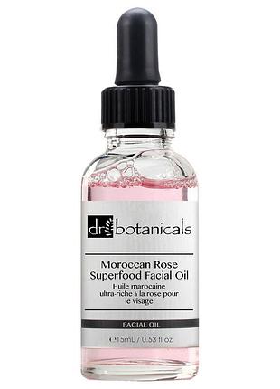 Dr. botanicals марокканское розовое масло для лица, 15 мл