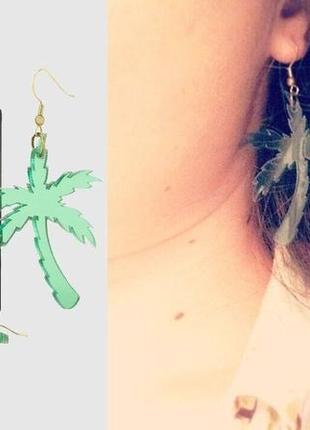 Женские cерьги кульчики drop dead clothing - tropicana earrings bmth oliver sykes emo пальма