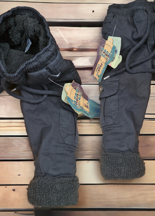 Детские зимние джинсы, штаны на травке мер от 9 мес до 3 лет1 фото