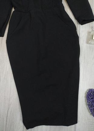 Женское платье с рукавом три четверти чёрное vero moda размер m6 фото
