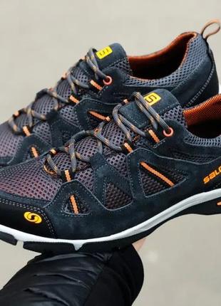 Кроссовки salomon ultra track кожа нубук сетка