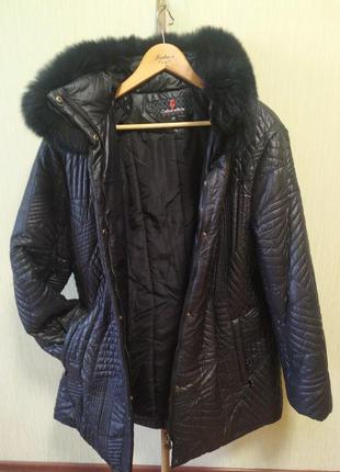 Куртка жіноча зимова з натуральним хутром6 фото