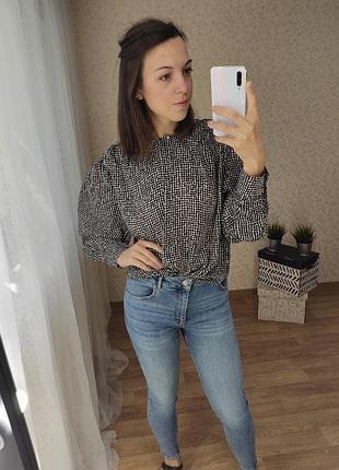 Базовая блуза с объемными рукавами h&m m5 фото