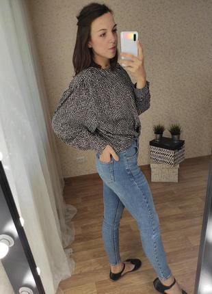 Базовая блуза с объемными рукавами h&m m3 фото