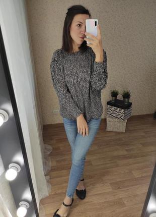 Базовая блуза с объемными рукавами h&m m2 фото