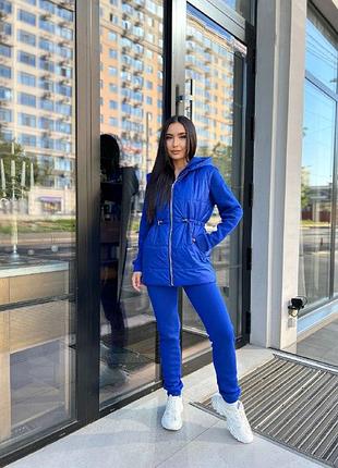 Спортивный костюм на флисе тройка с жилеткой на синтепоне4 фото