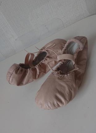 Кожаные чешки балетки для танцев3 фото