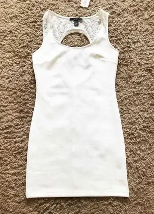 Белое коктейльное платье  "forever 21"6 фото