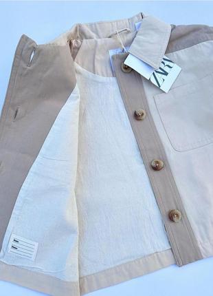 Zara  котонова куртка рубашка піджачок дуже стильна 🔥склад тканини: 100% бавовна4 фото