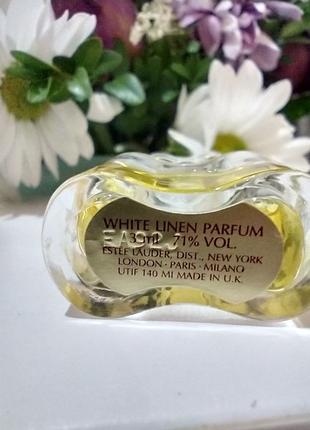 White linen estée lauder винтажная миниатюра, parfum/ чистые духи, 3 мл3 фото