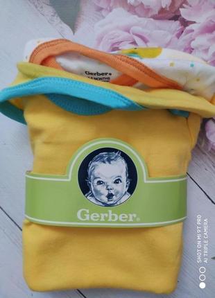 Набір бодиків gerber (сша) (гербер) 3-6 міс.