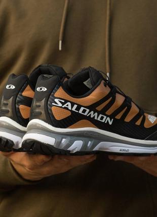 Зимние мужские кроссовки salomon xt-4 advanced black brown новинка 202310 фото