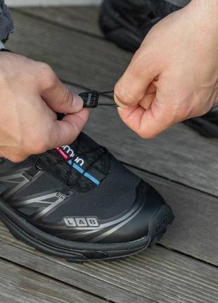 Новинка зимние мужские кроссовки salomon xt-6 adv all black3 фото