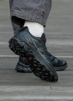 Новинка зимние мужские кроссовки salomon xt-6 adv all black9 фото