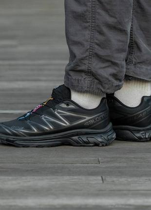 Новинка зимние мужские кроссовки salomon xt-6 adv all black6 фото