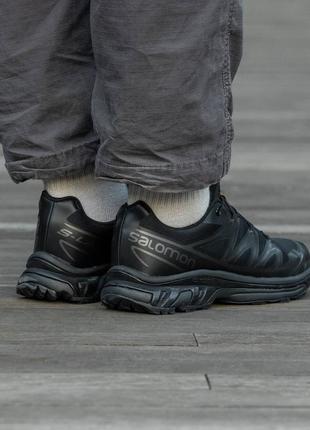 Новинка зимние мужские кроссовки salomon xt-6 adv all black8 фото