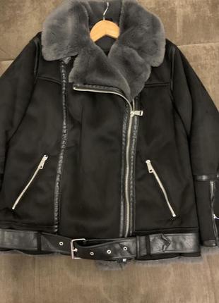 Zara дубленка пальто2 фото