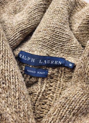 Кофта кардеган вязаная ralph lauren vintage hand knit ручная работа шолк2 фото