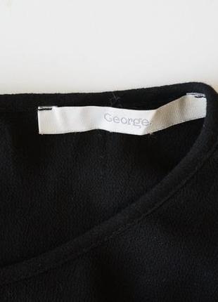 Блуза чёрная с кружевом из вискозы george размер 145 фото