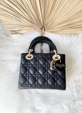 Женская сумка christian dior lady black mini1 фото