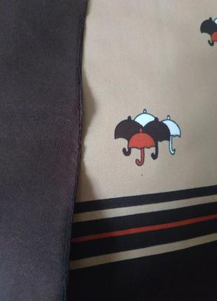 Платок косынка женский, принт зонта, 73*763 фото