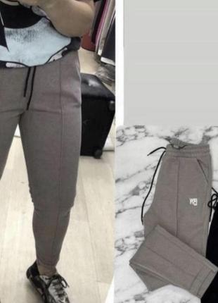 Женские теплые шерстяные брюки с лого2 фото