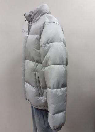 Zara куртка, дутая, теплая, светлая, оригинал, короткая3 фото
