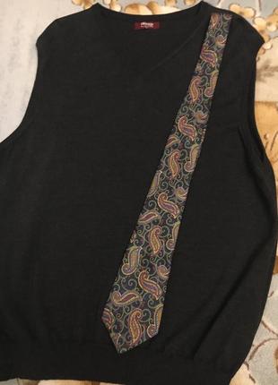 Шелковый новый  галстук пейсли шелк  daniel valente  england2 фото