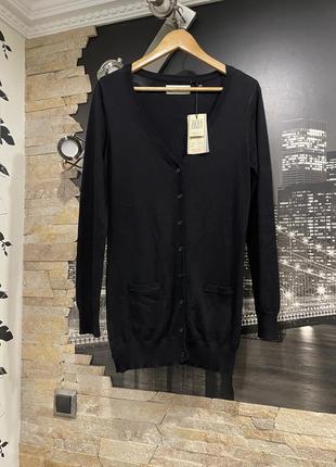 Кадиган черный женский брендовый кофта