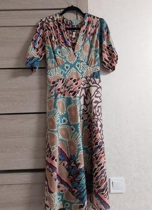 Подрясающее трендовое платье миди, в винтажном стиле 40-50 годов 🔹шелк+вискоза nancy mac(размер 40)3 фото